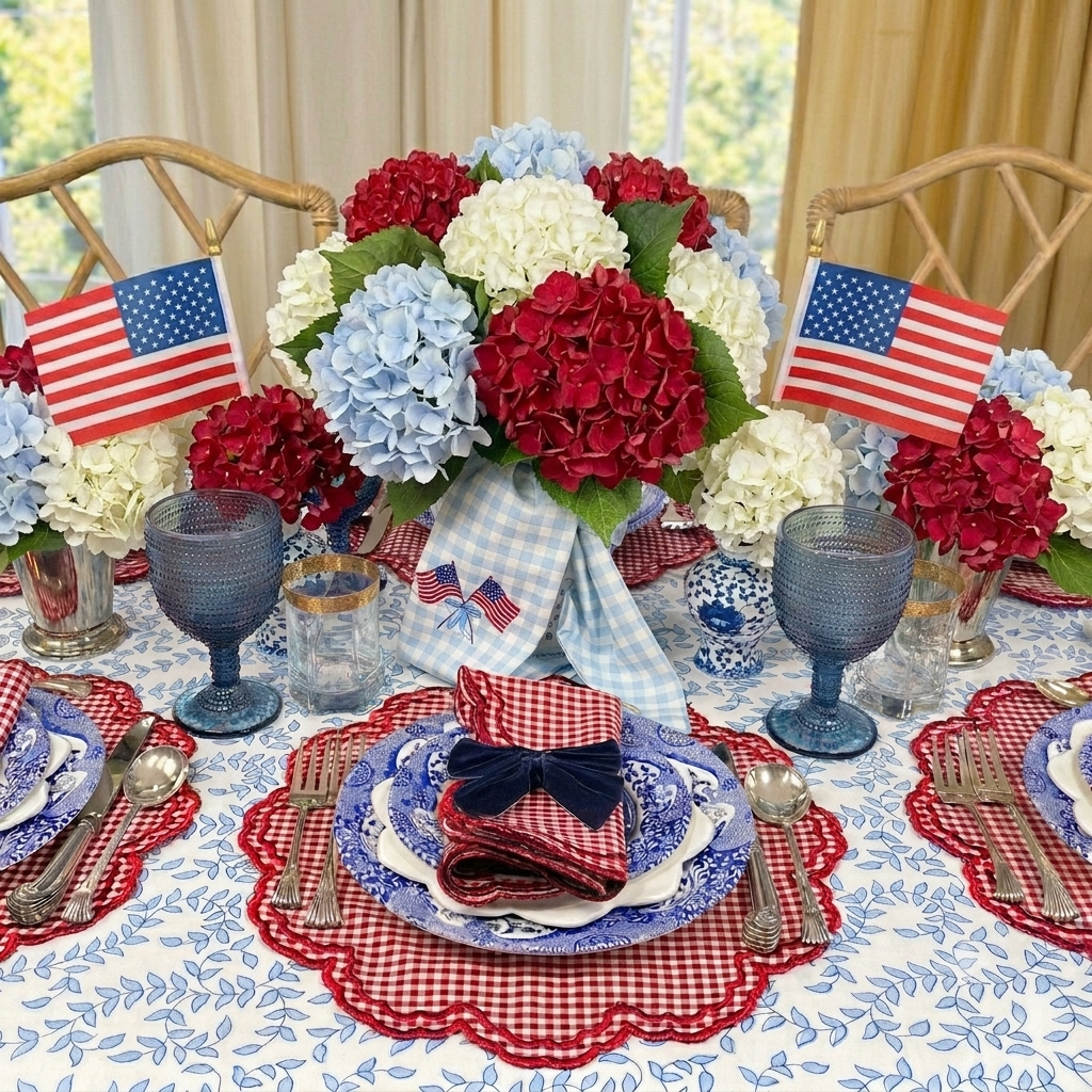 Blue Leaves - Tablecloth