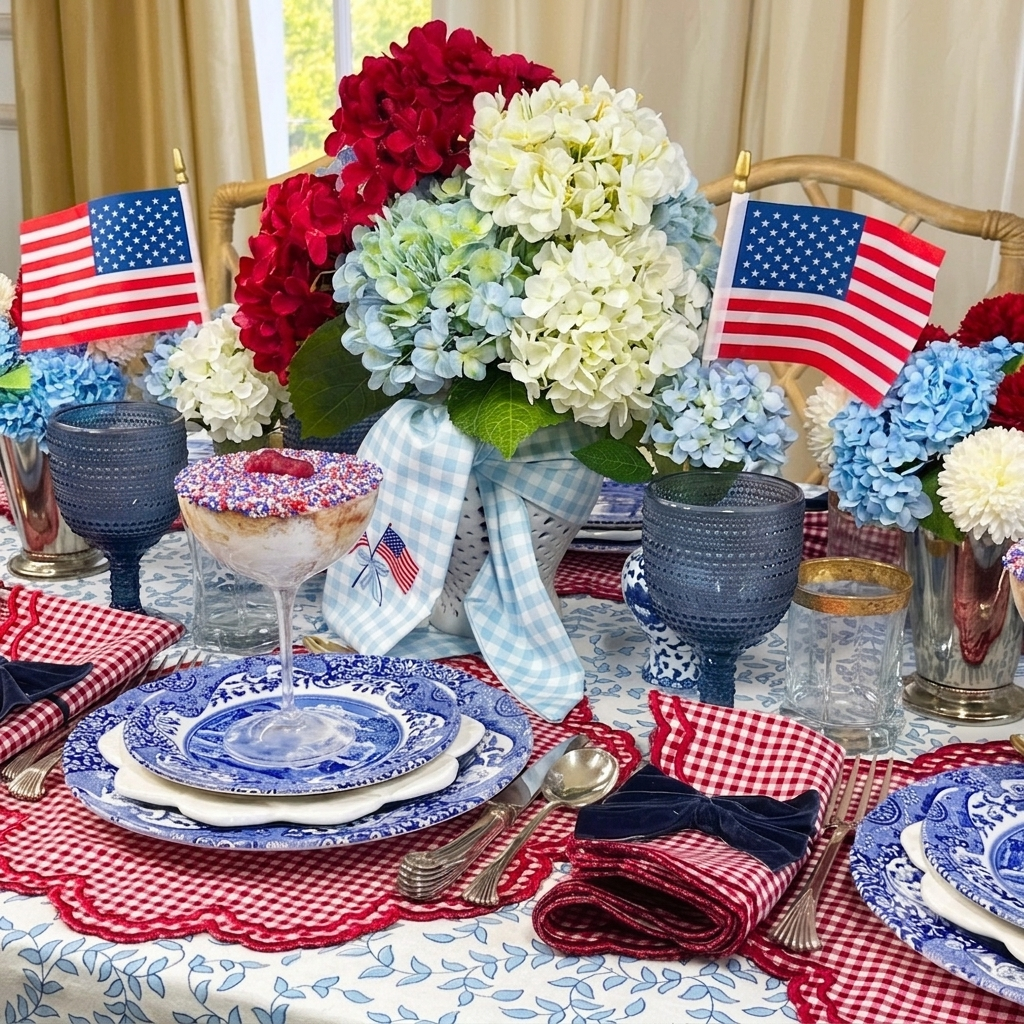 Blue Leaves - Tablecloth