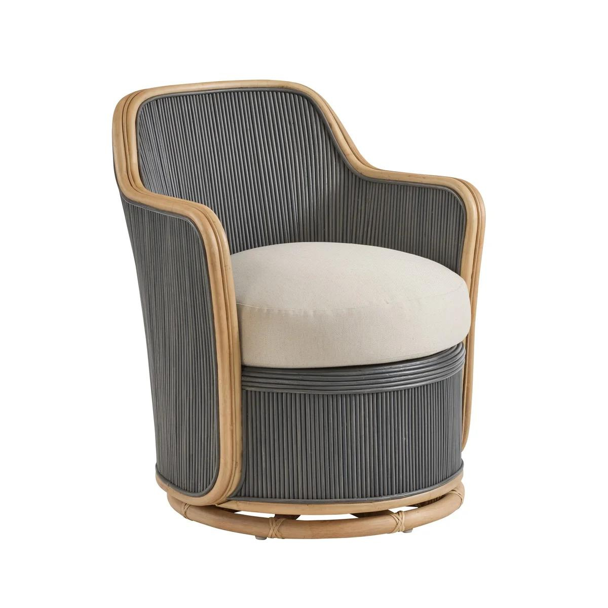 Bobby Pencil Rattan Swivel Chair