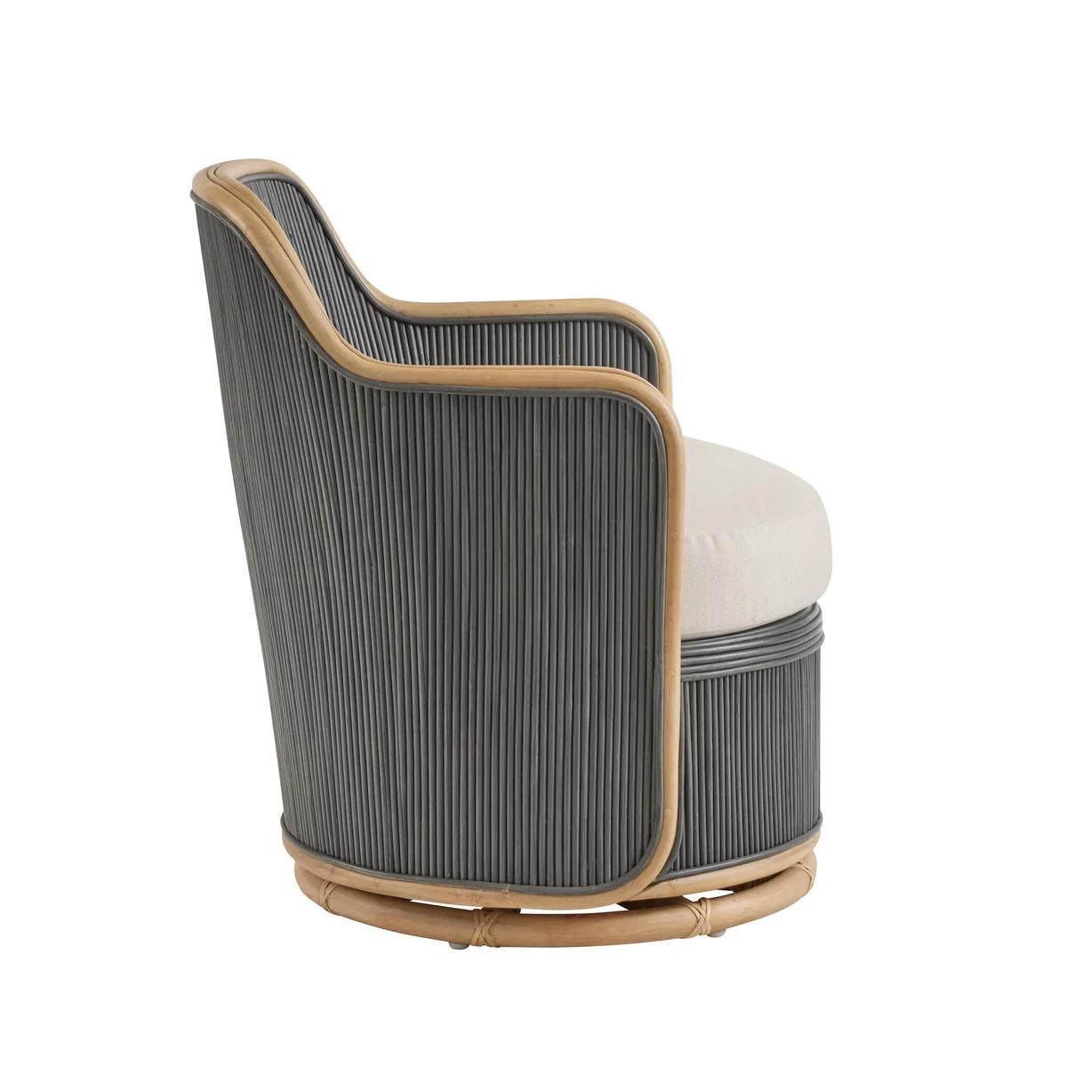 Bobby Pencil Rattan Swivel Chair