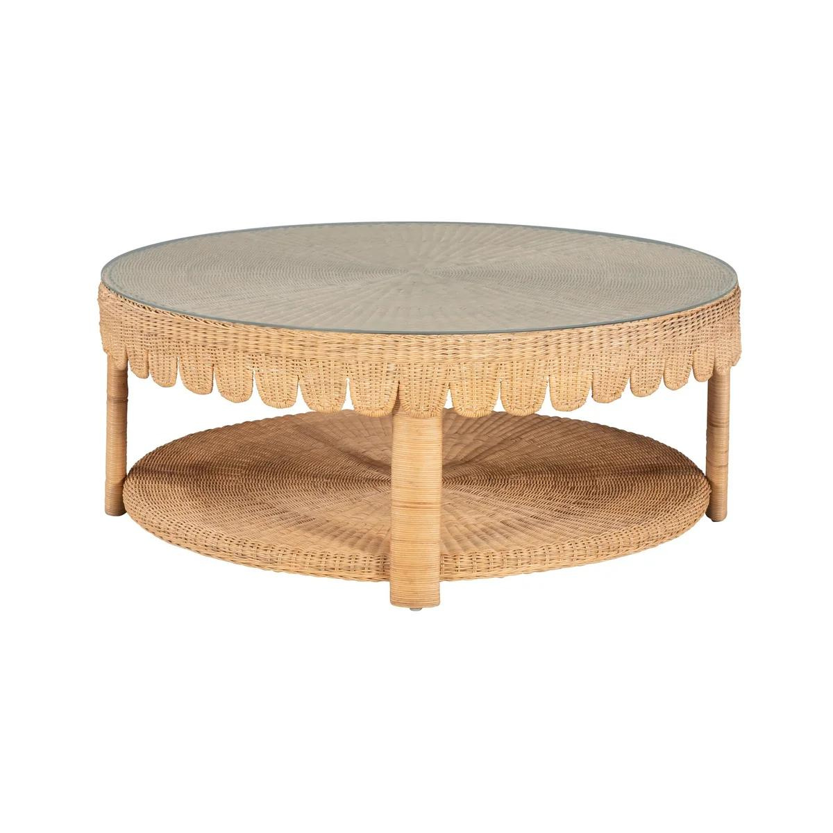 Scalloped Round Coffee Table