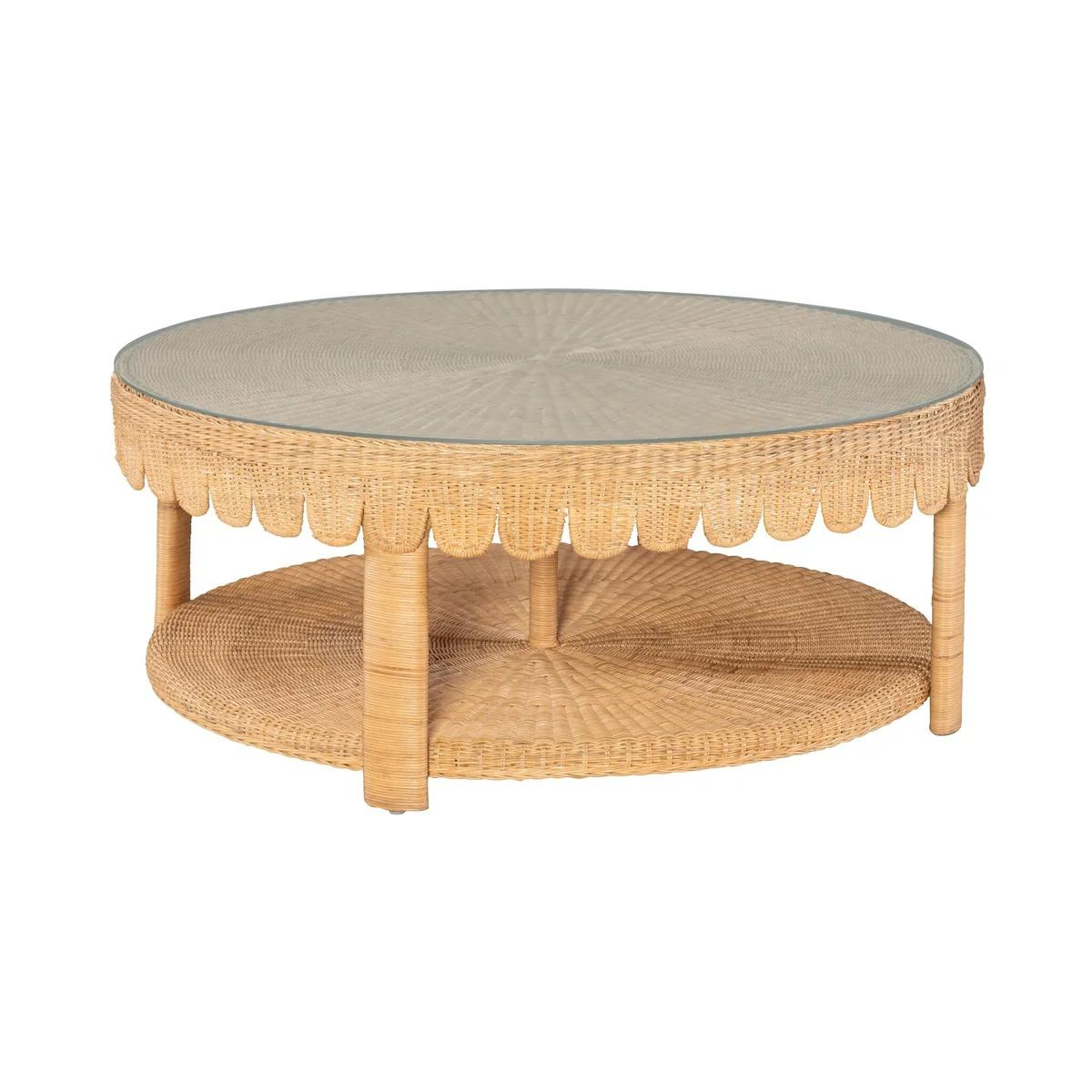 Scalloped Round Coffee Table