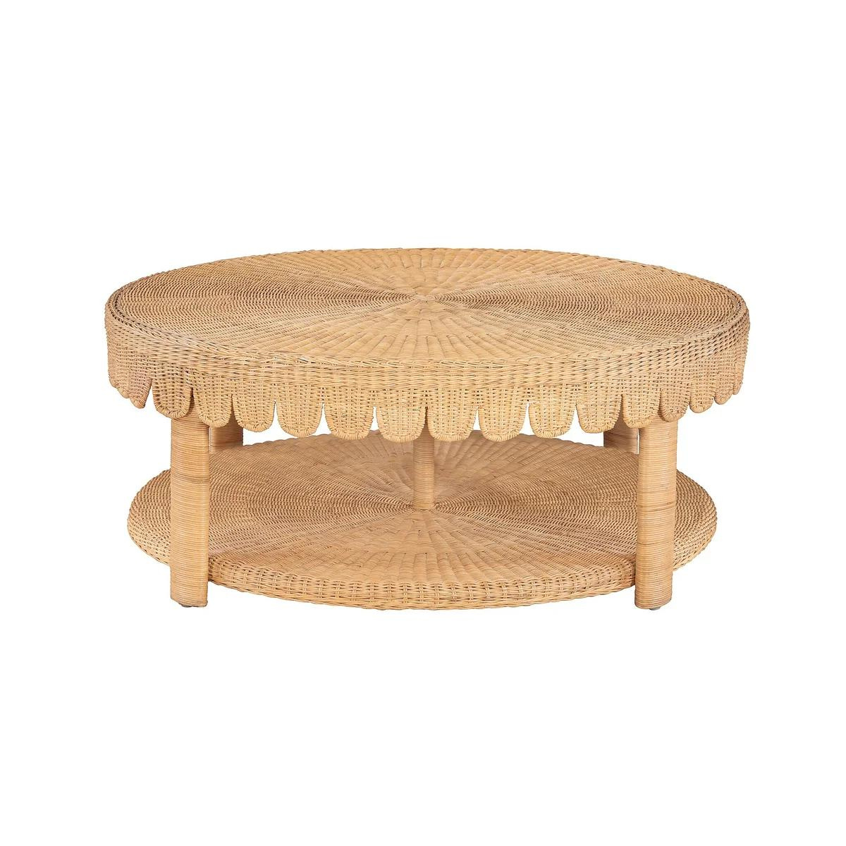 Belden Scalloped Round Coffee Table