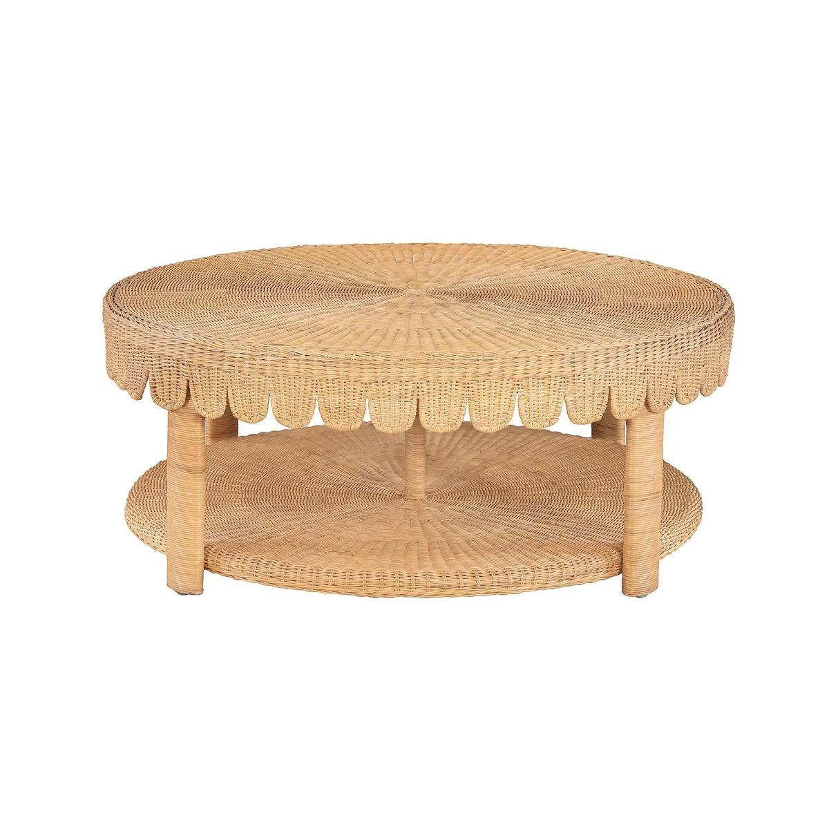 Scalloped Round Coffee Table