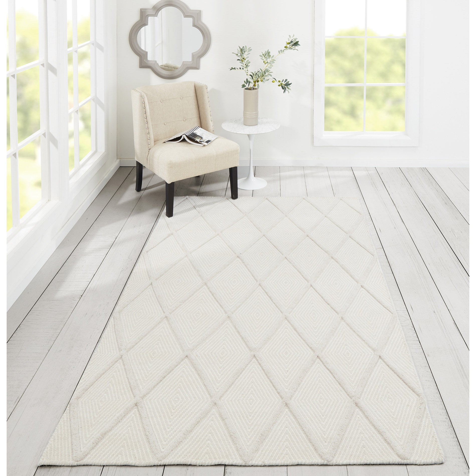 Erin Gates by Momeni Langdon Spring Beige Hand Woven Wool Area Rug