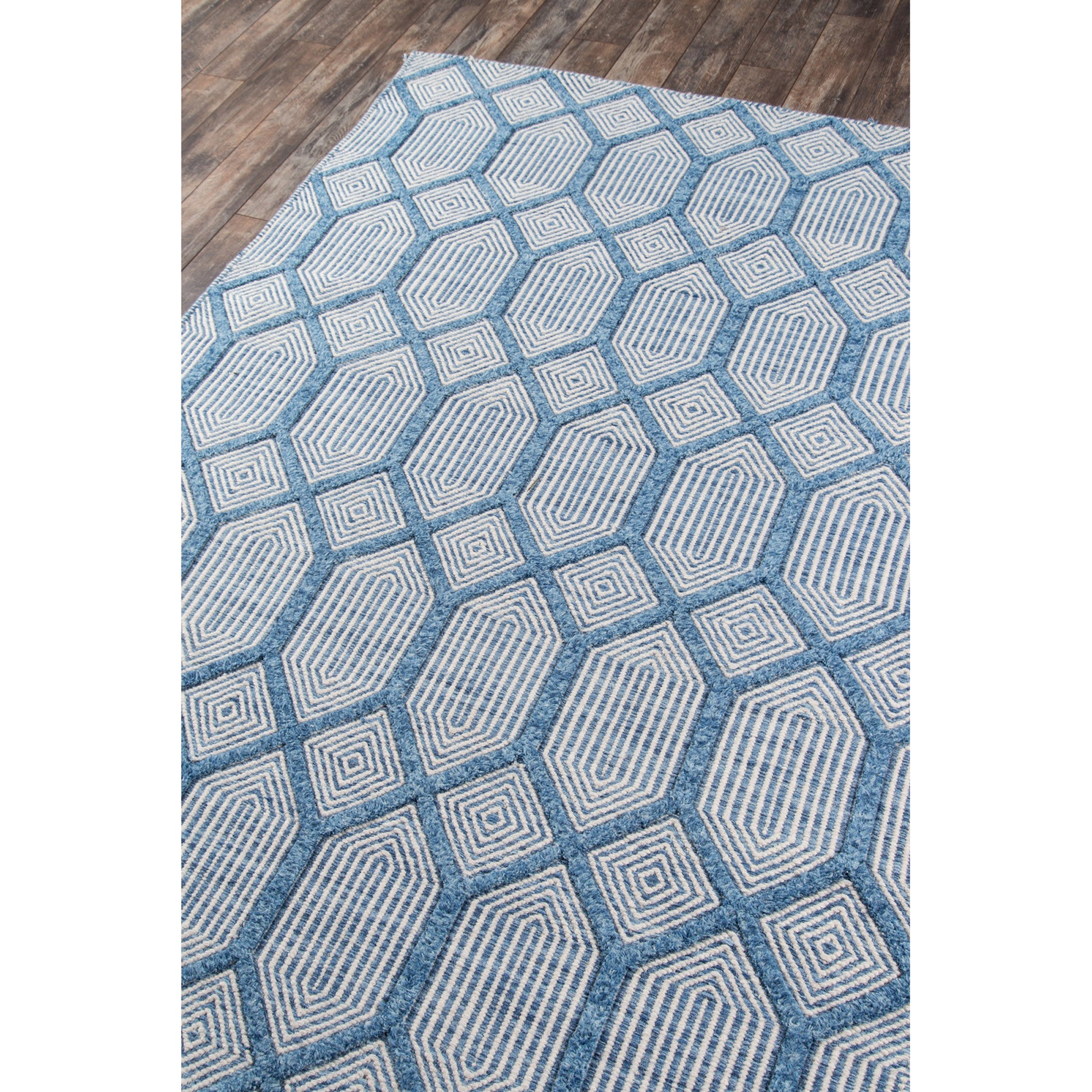 Erin Gates by Momeni Langdon Cambridge Blue Hand Woven Wool Area Rug