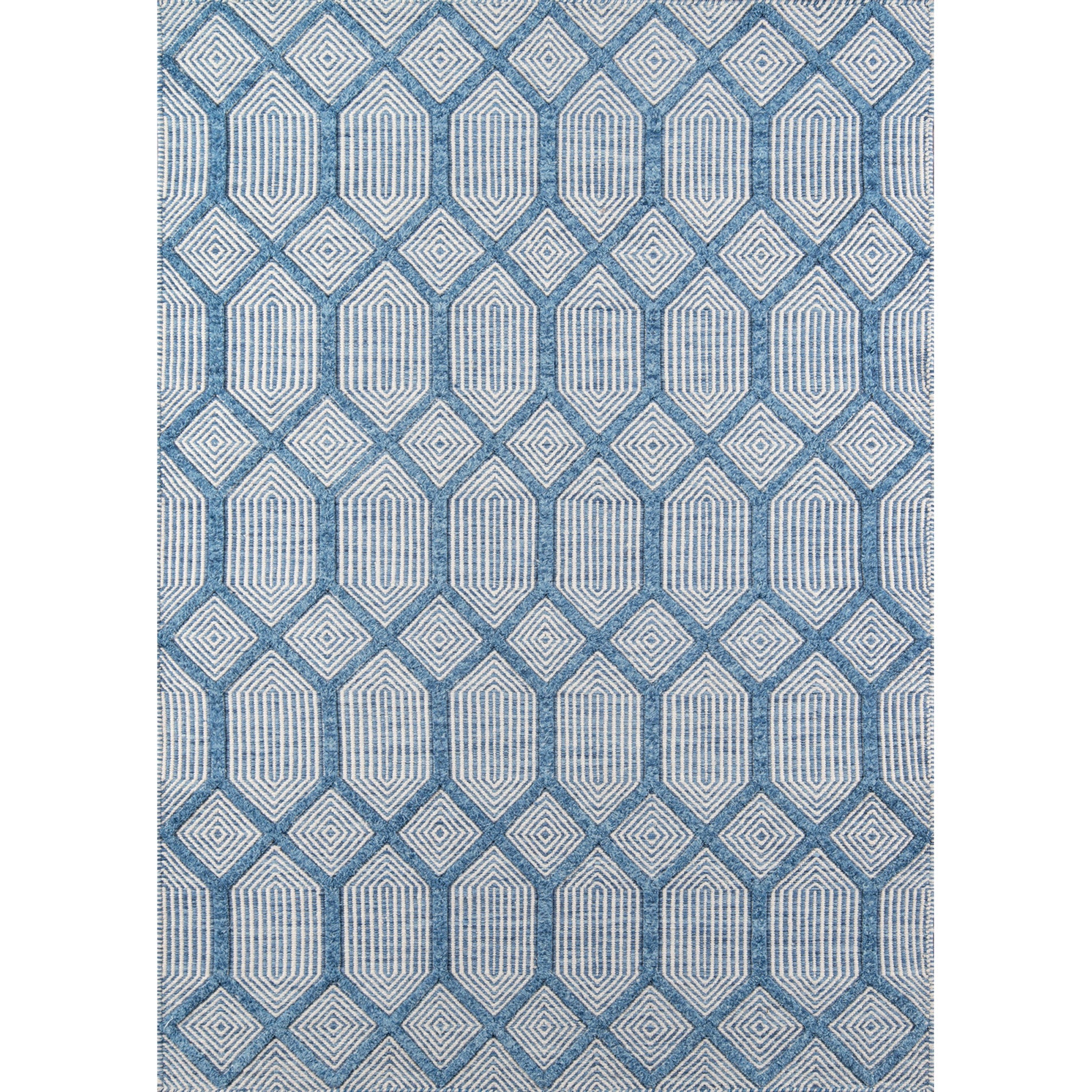 Erin Gates by Momeni Langdon Cambridge Blue Hand Woven Wool Area Rug