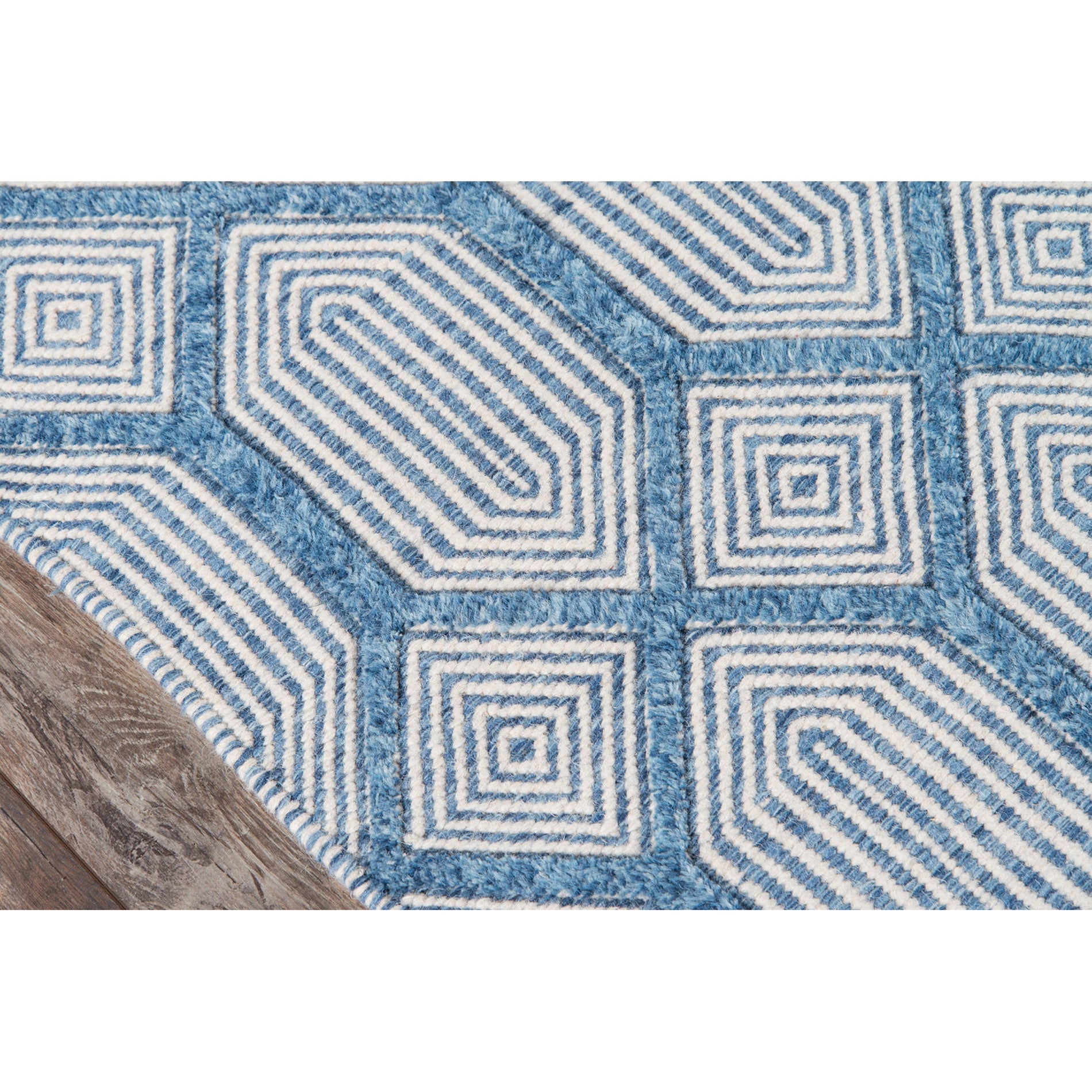 Erin Gates by Momeni Langdon Cambridge Blue Hand Woven Wool Area Rug