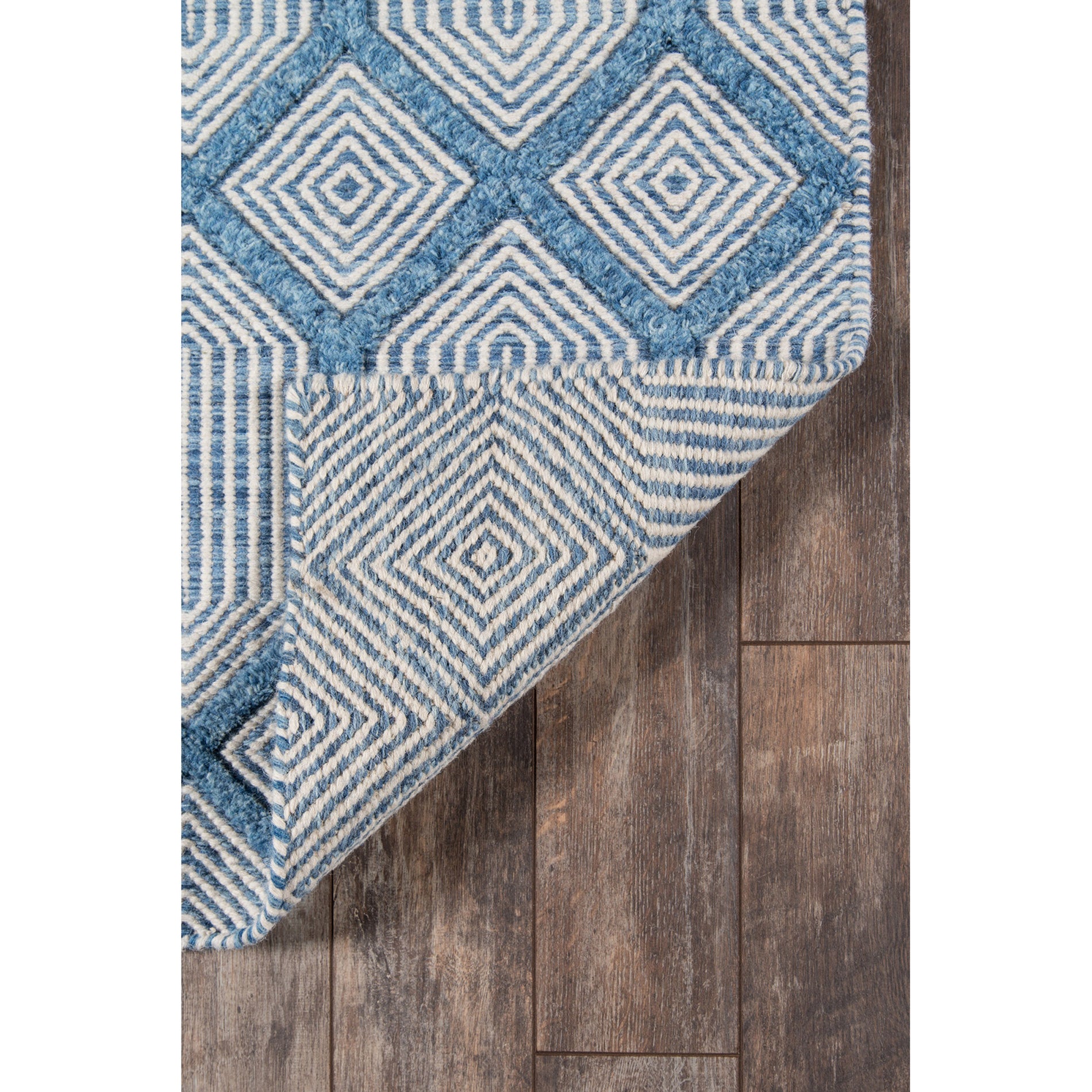 Erin Gates by Momeni Langdon Cambridge Blue Hand Woven Wool Area Rug