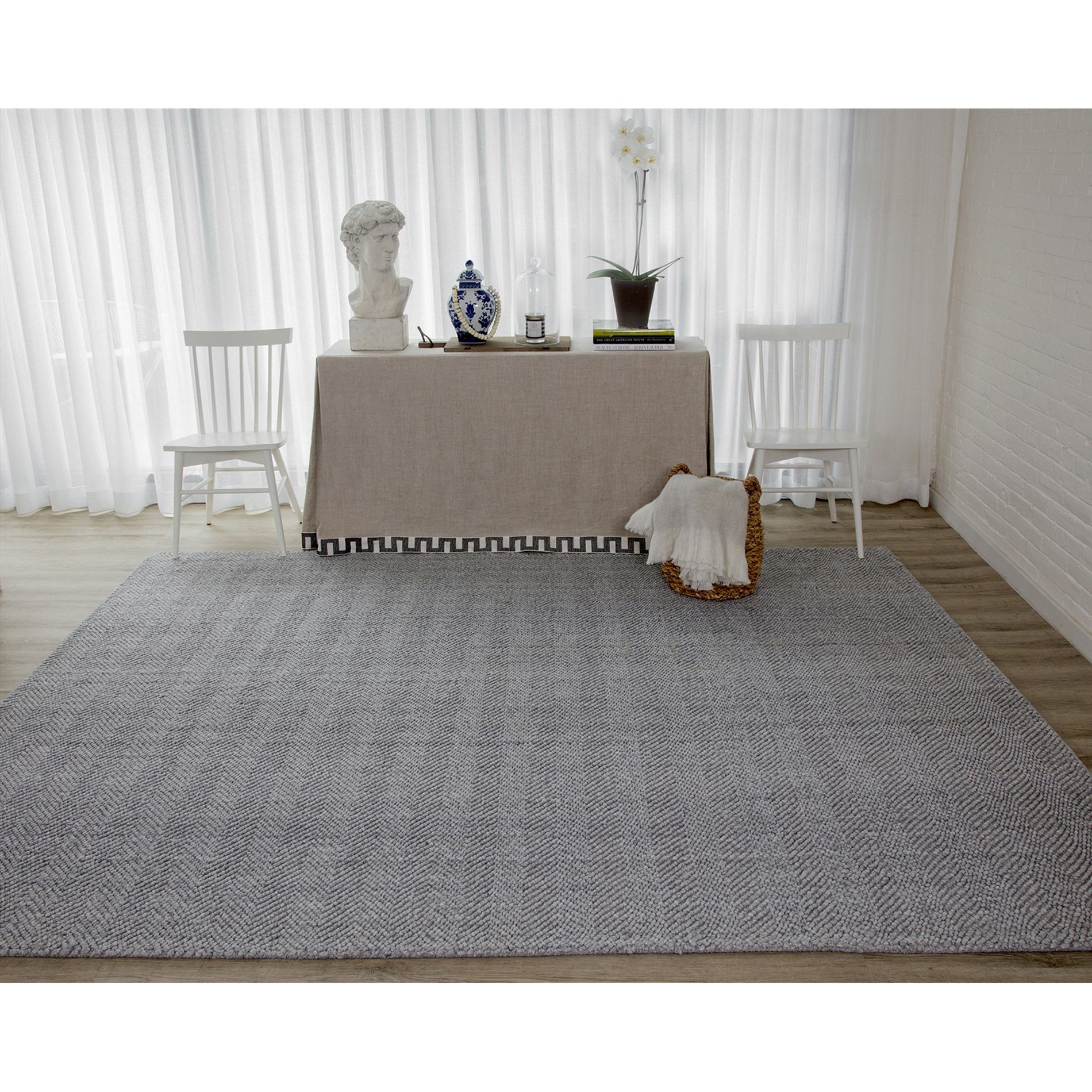 Erin Gates by Momeni Ledgebrook Washington Grey Hand Woven Polyester Area Rug