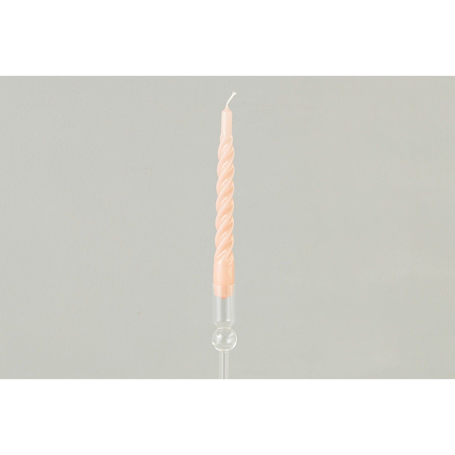 Lacquer Twisted Taper Candles, Blush, Set of 6