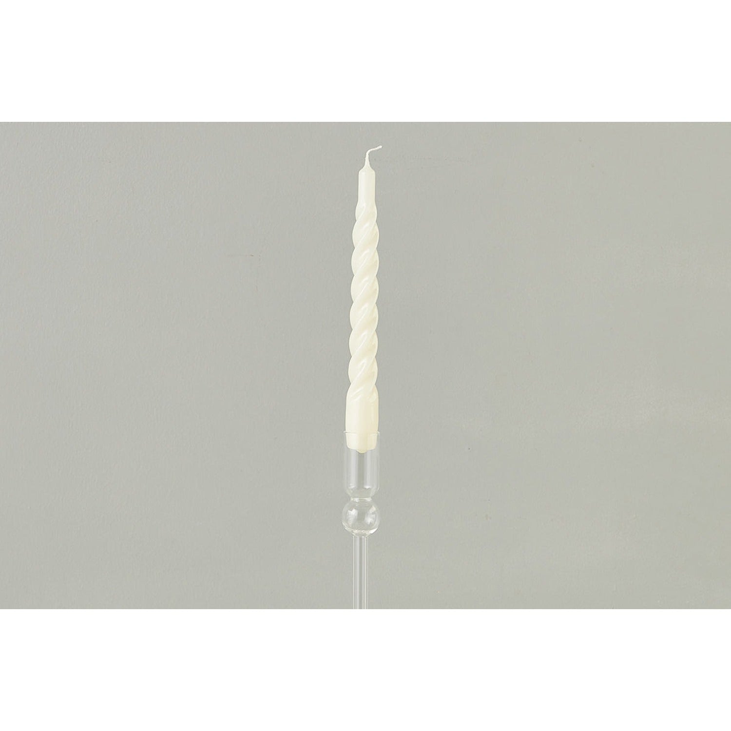 Lacquer Twisted Taper Candles, Cream, Set of 6