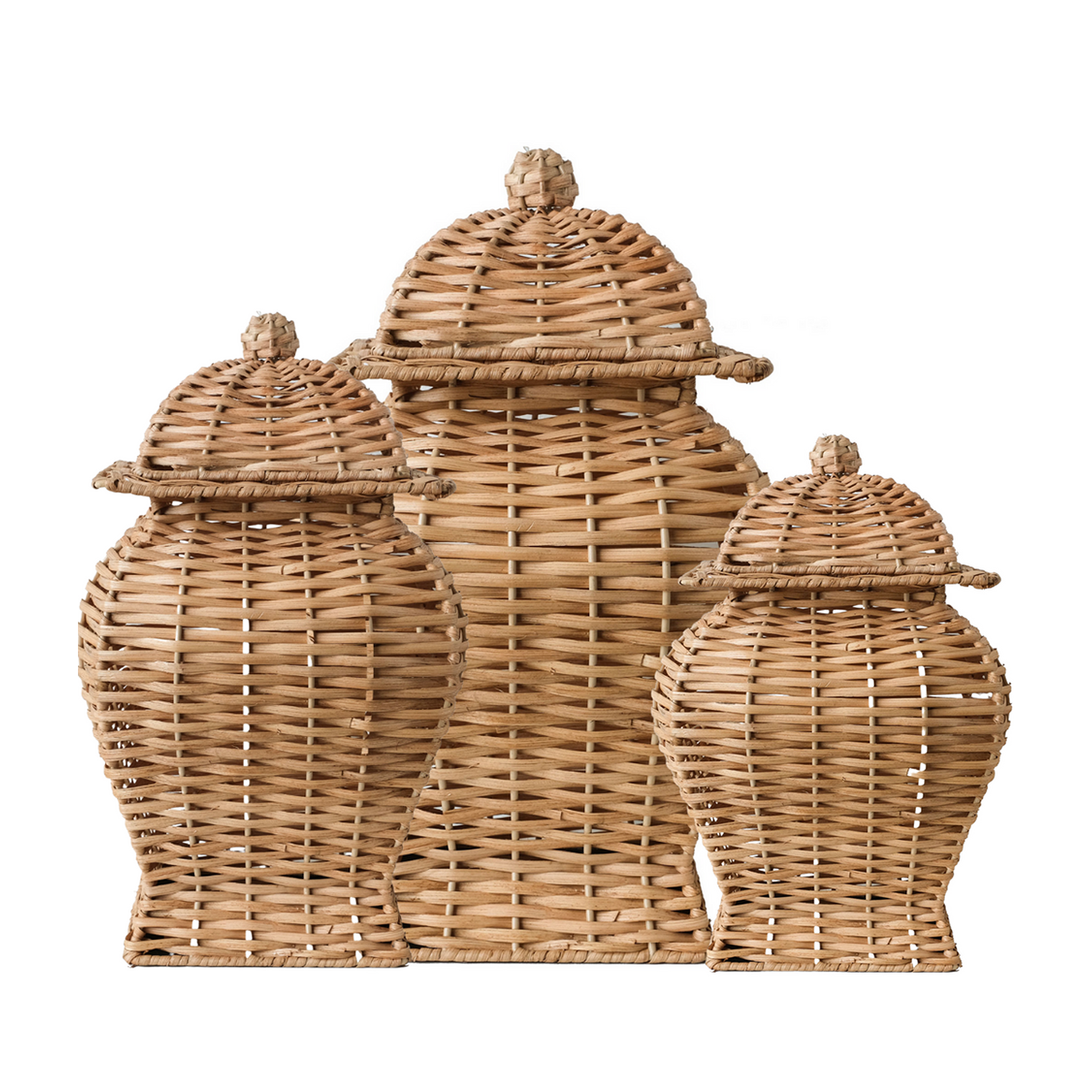 Square Wicker Jar (3 Sizes)