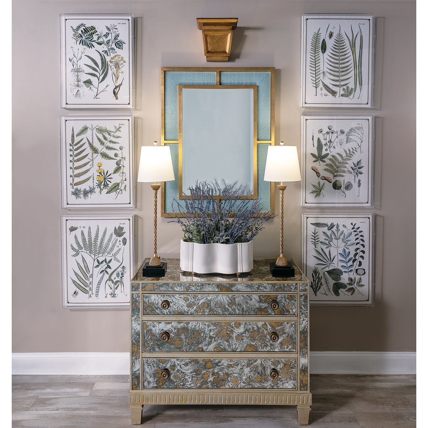 Delfern Gold Buffet Lamps (Set of 2)