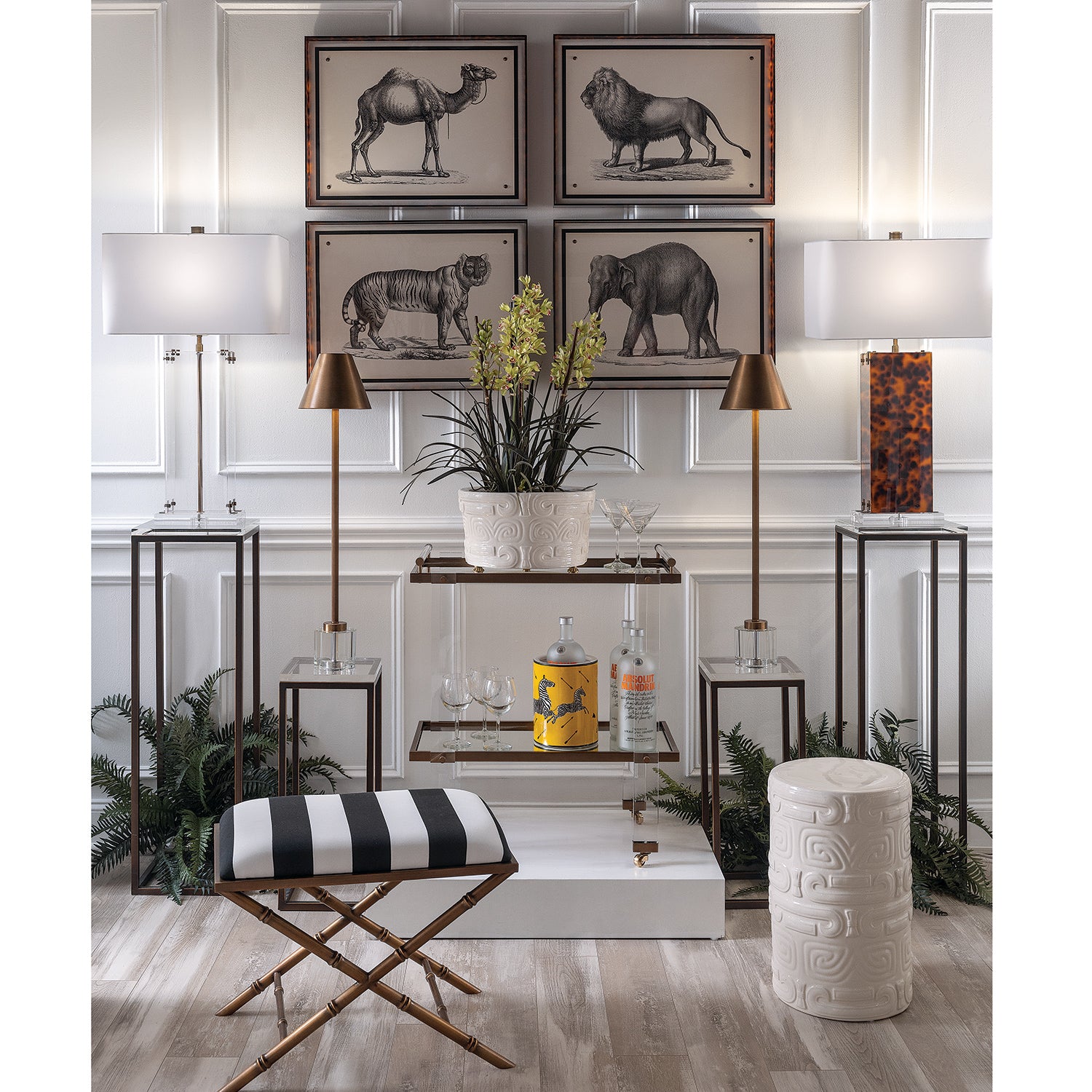 Parliament Crystal Buffet Lamp (Set of 2)