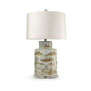 Canton Large Hex Lamp Brown