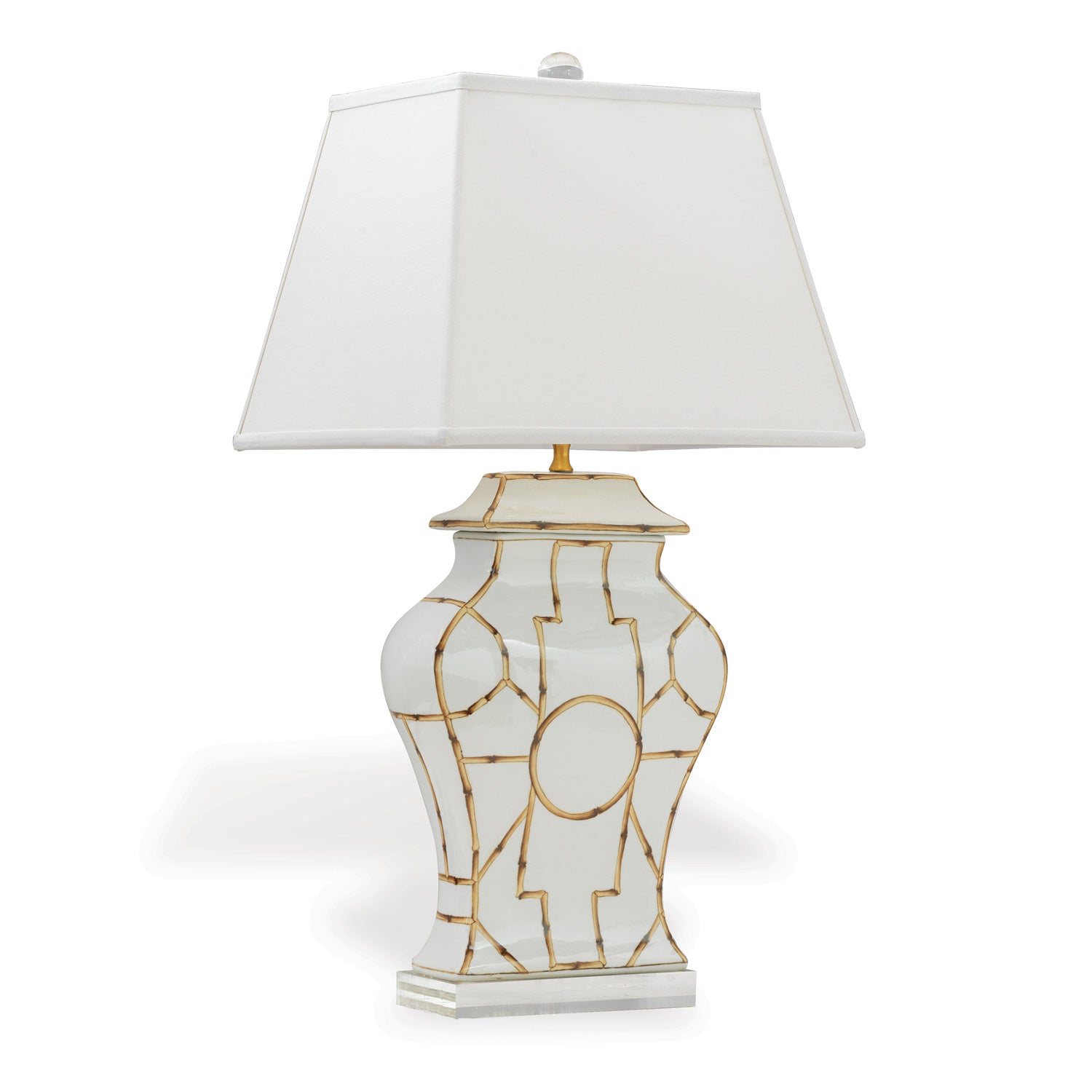 Baldwin White Lamp 33"H