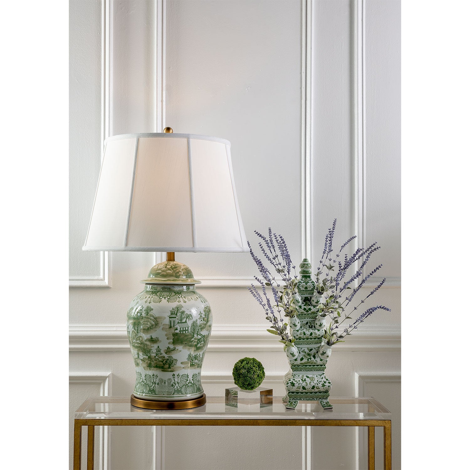 Green Willow Large Lamp