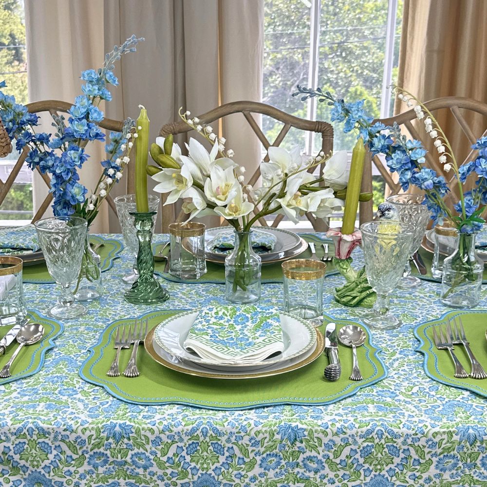 Charlotte Placemat - Green and Blue (Set of 4)