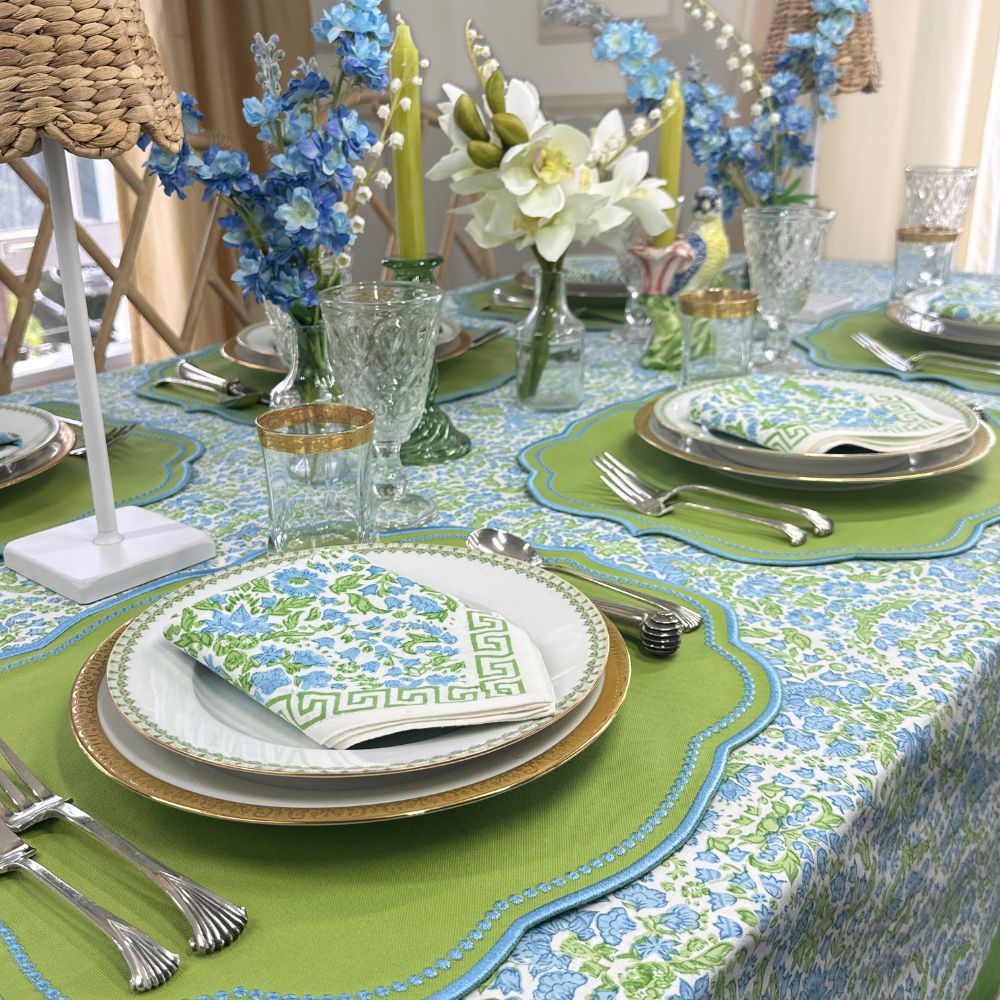 Larkspur & Bramble: Blue and Green - Set of 4 Napkins