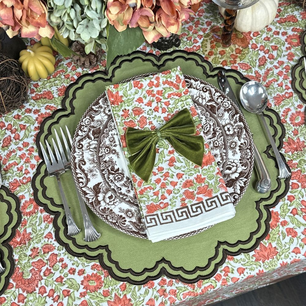 Bettina Placemat - Sage and Cocoa (Set of 4)