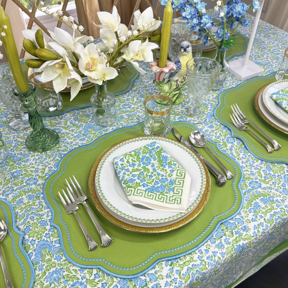 Charlotte Placemat - Green and Blue (Set of 4)
