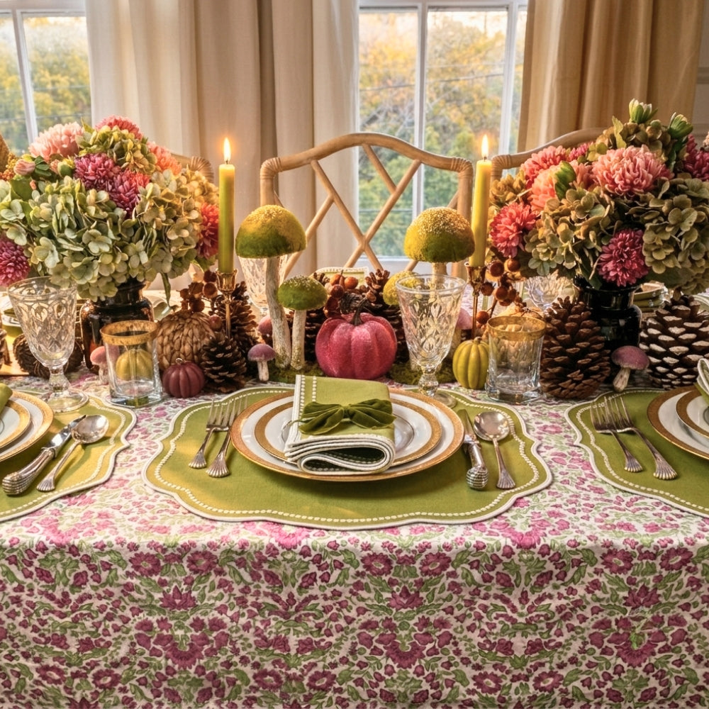 Larkspur & Bramble: Plum and Sage - Tablecloth