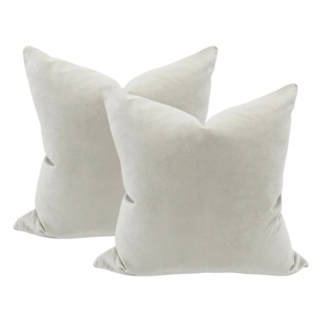 Light Grey Velvet - Set of 2