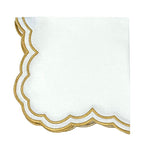 Studio Collection: Lillian Napkin - White/Gold (Set of 4)