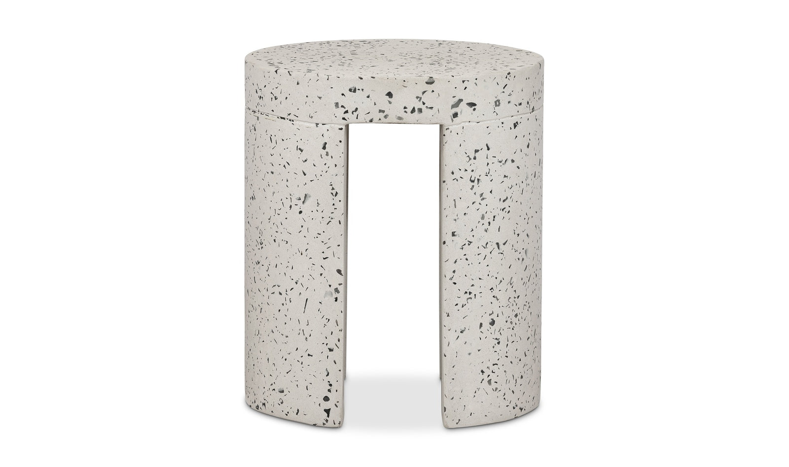 Talon Outdoor Stool White Terrazzo