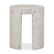 Talon Outdoor Stool White Terrazzo