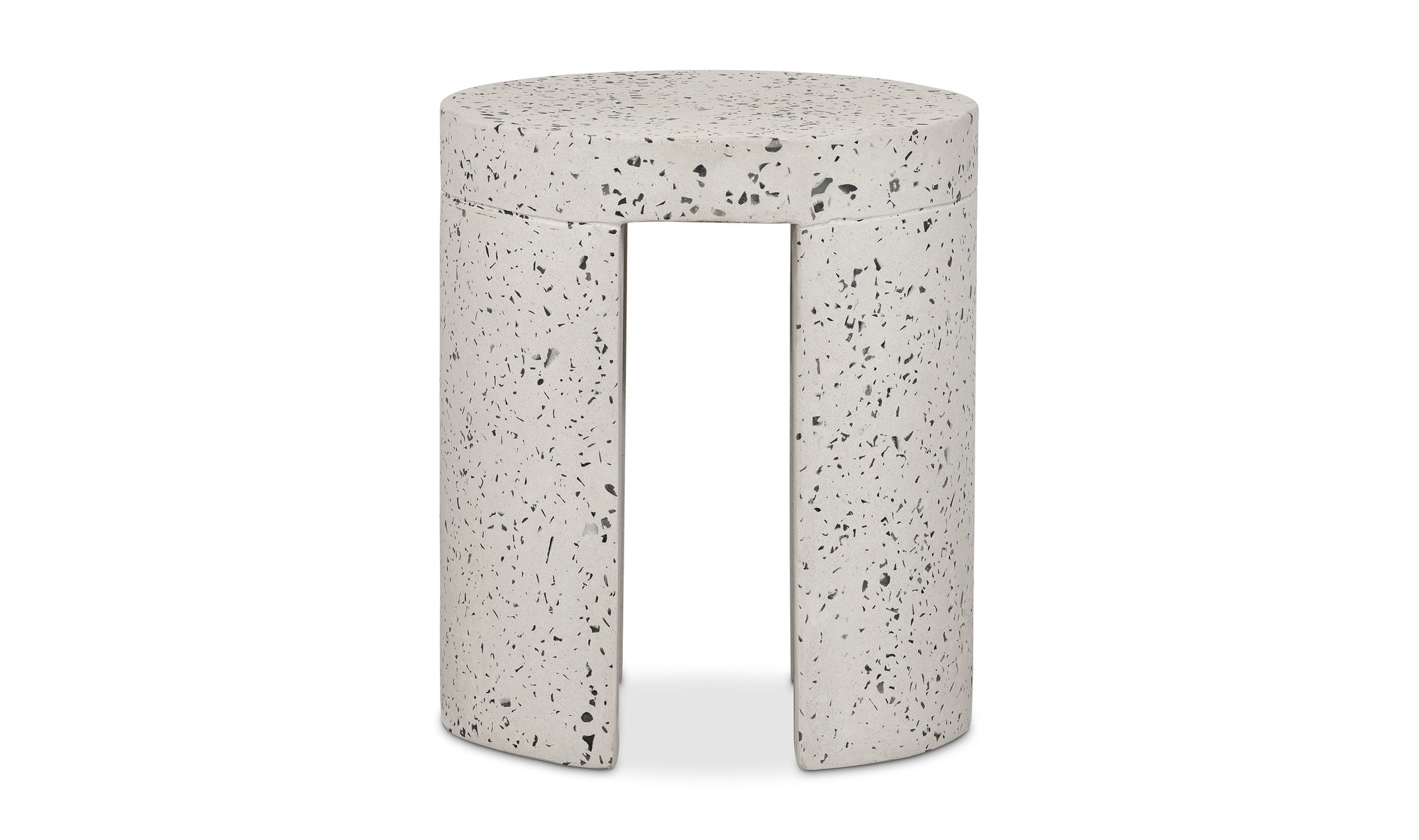 Talon Outdoor Stool White Terrazzo