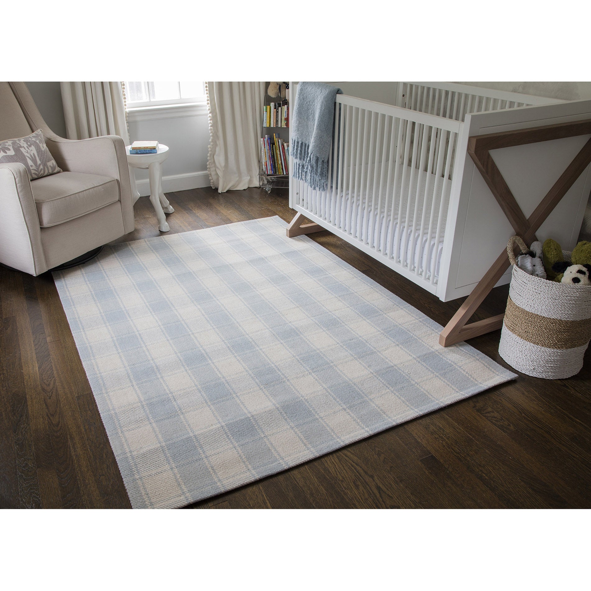 Erin Gates by Momeni Marlborough Charles Light Blue Hand Woven Wool Area Rug