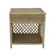 Coastal Lattice Bedside Table