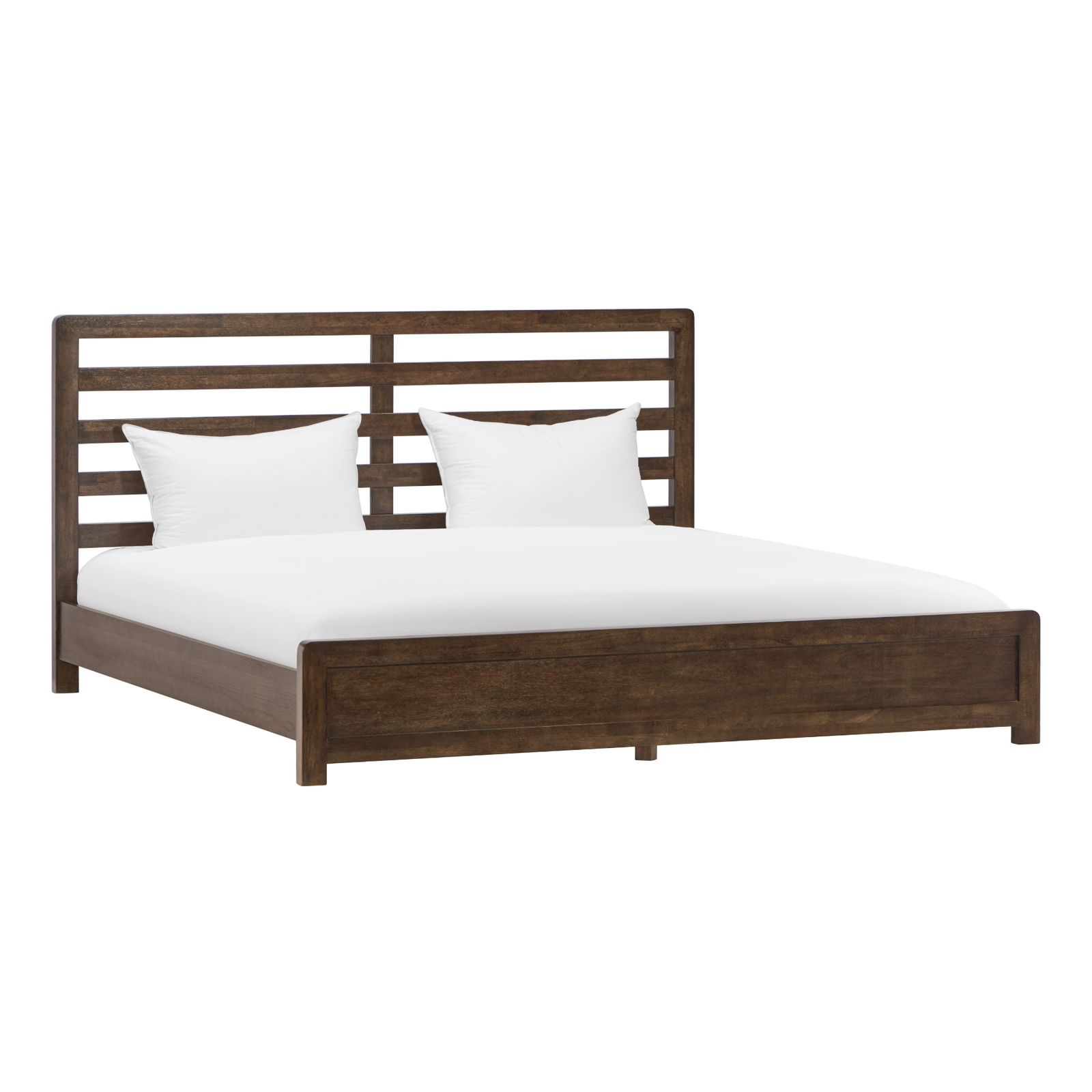 Zest King Solid Wood Platform Bed In Dark Oak