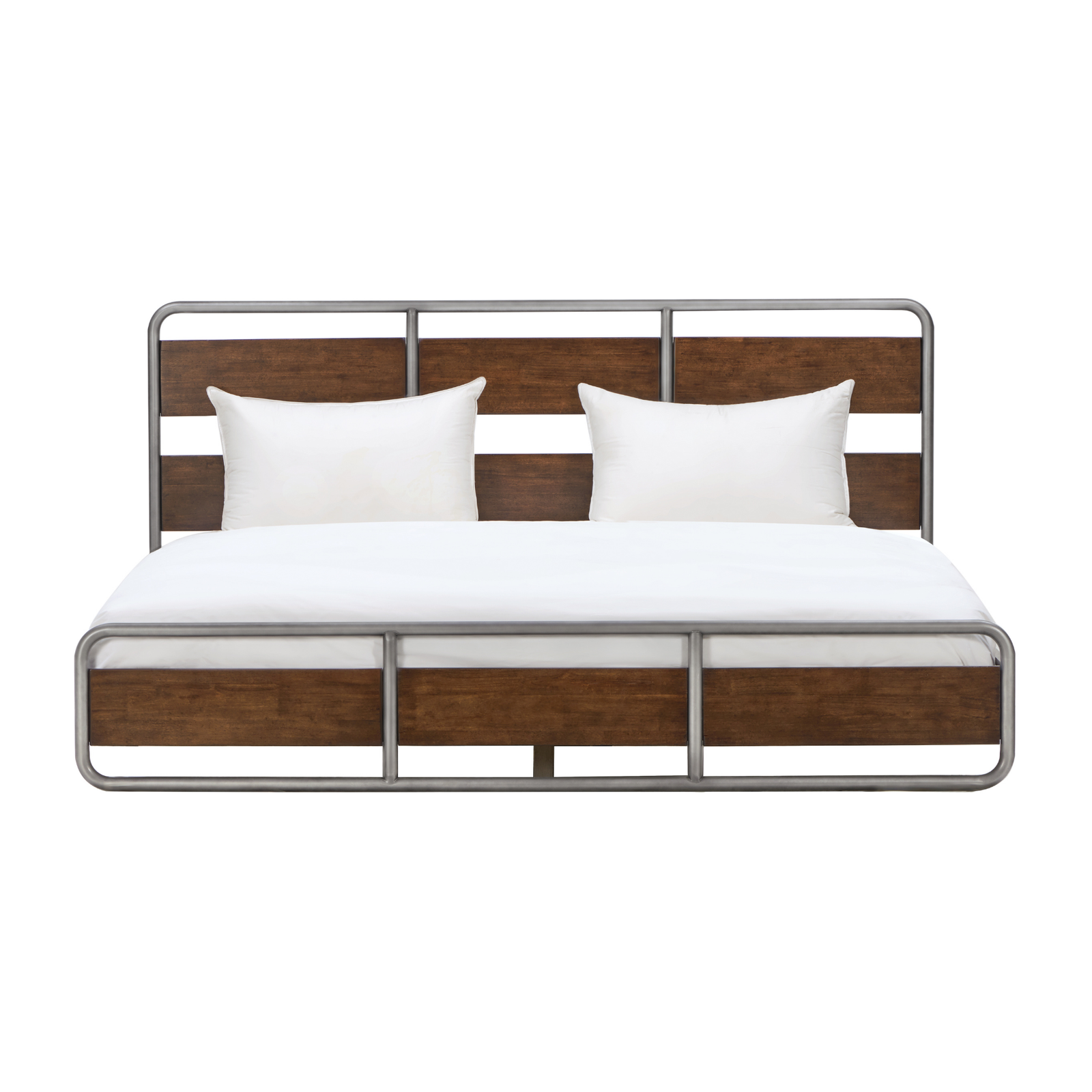 Zest Solid Wood Platform Bed In Dark Oak