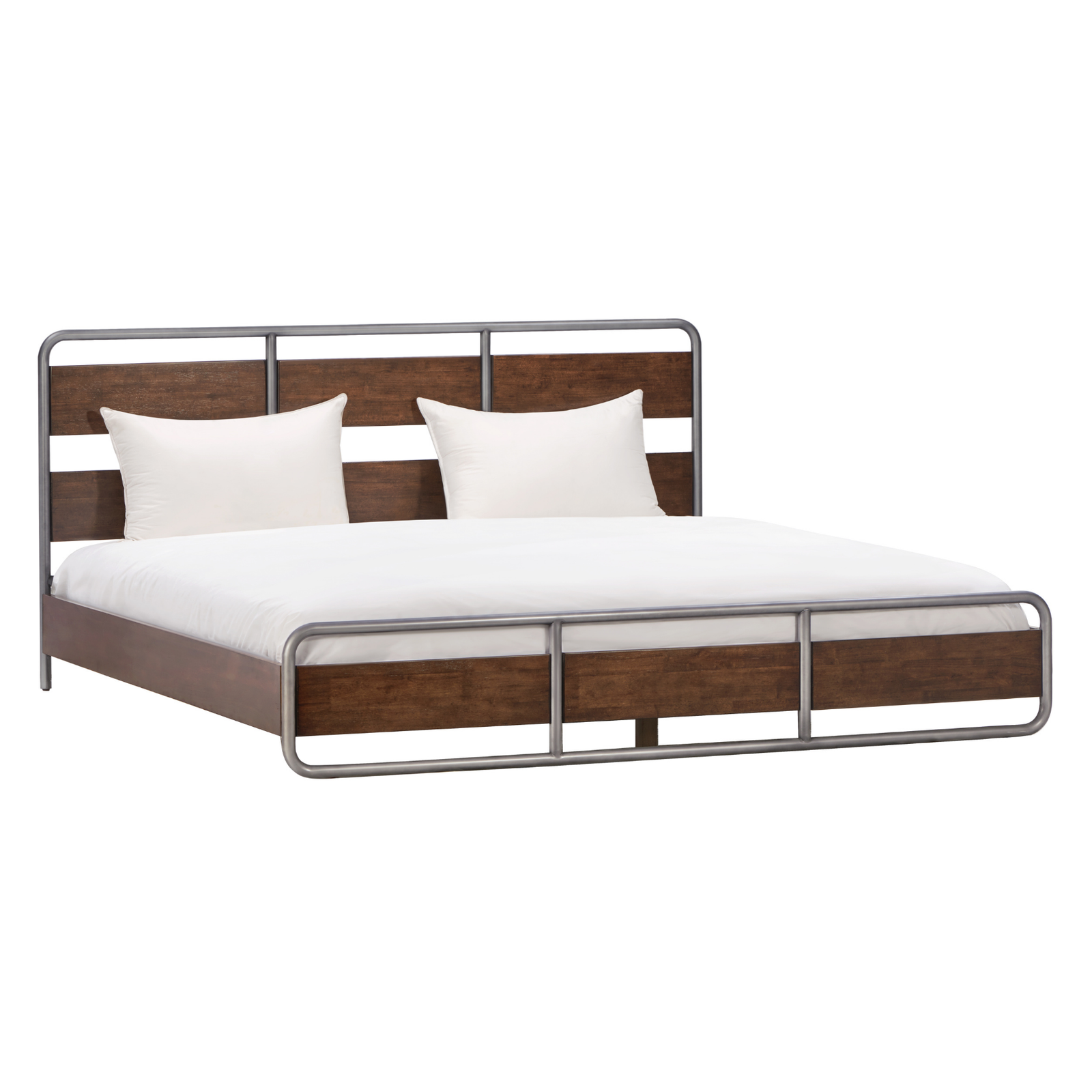 Zest King Solid Wood Plaform Bed In Dark Oak