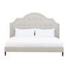 Zest Beige Upholstered Bed W/Welt
