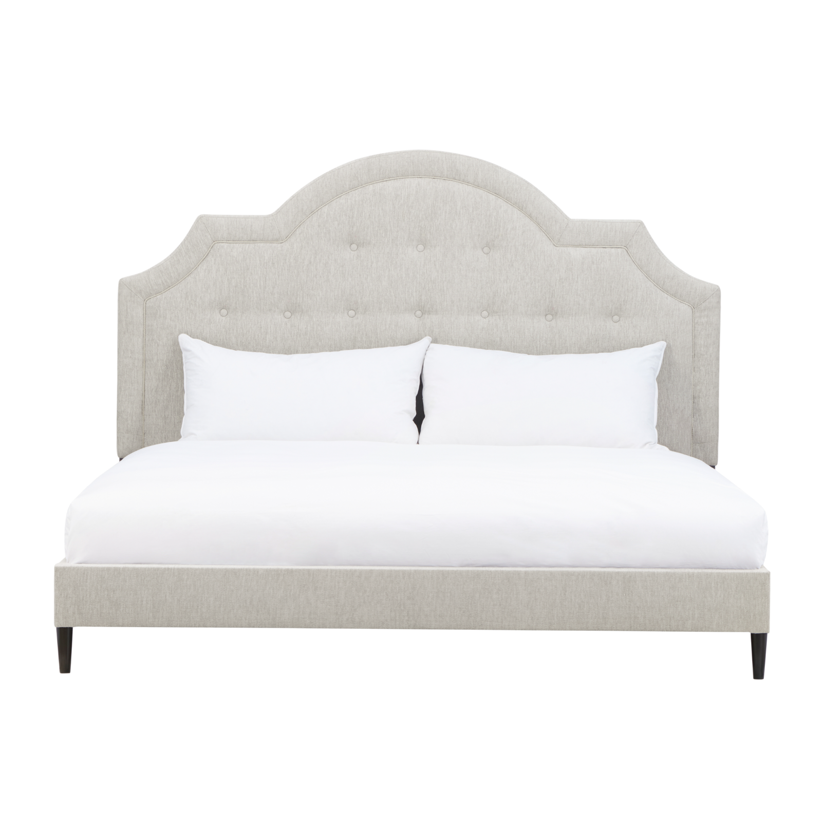 Zest Beige Upholstered Bed W/Welt