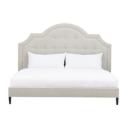 Zest Beige Upholstered Bed W/Welt