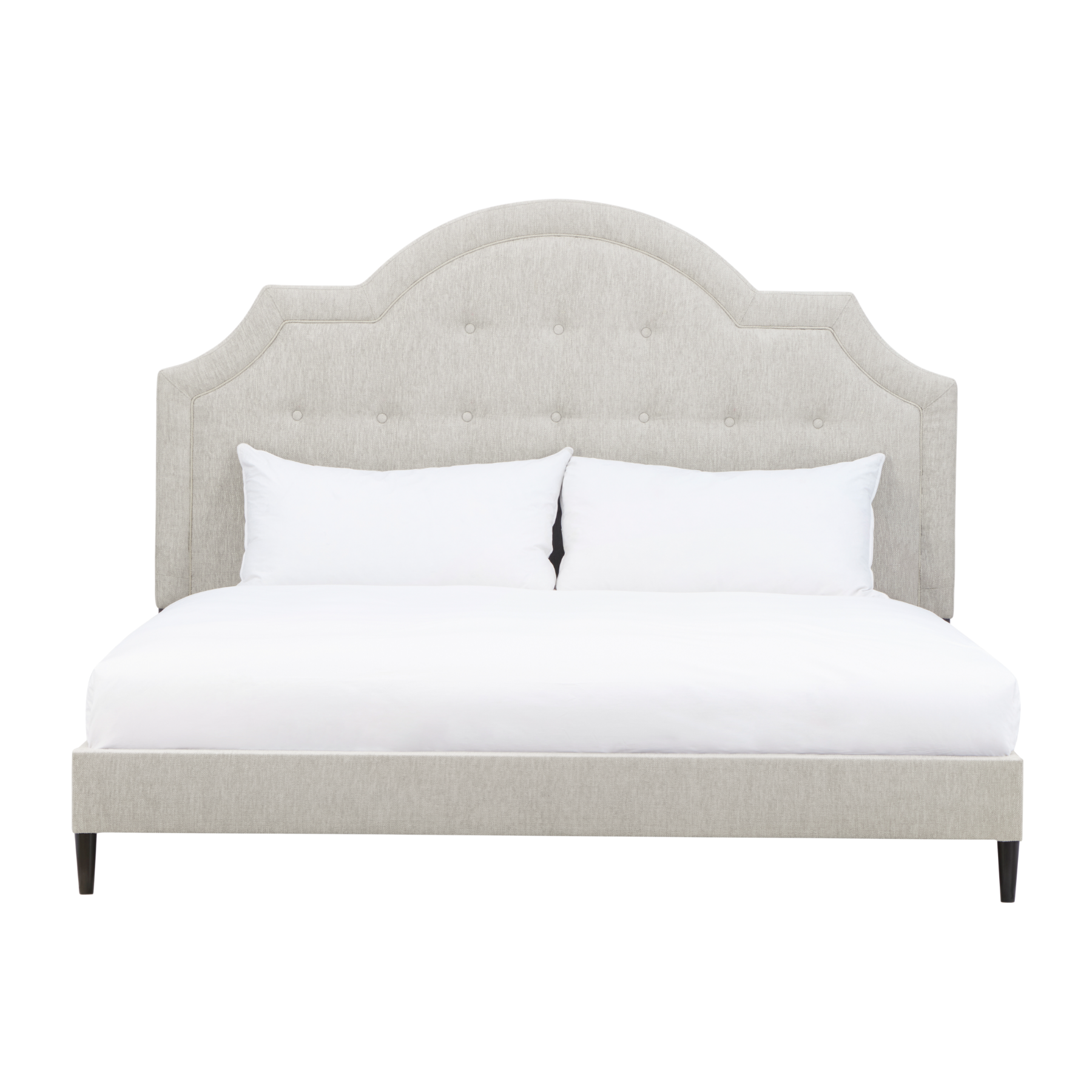 Zest Beige Upholstered Bed W/Welt