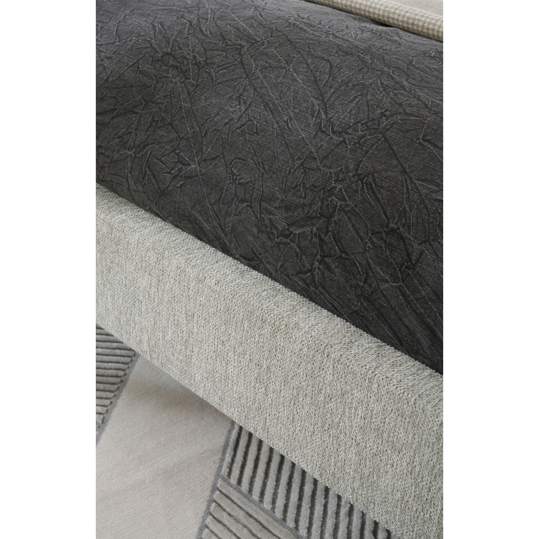 Zest Beige Upholstered Bed W/Welt