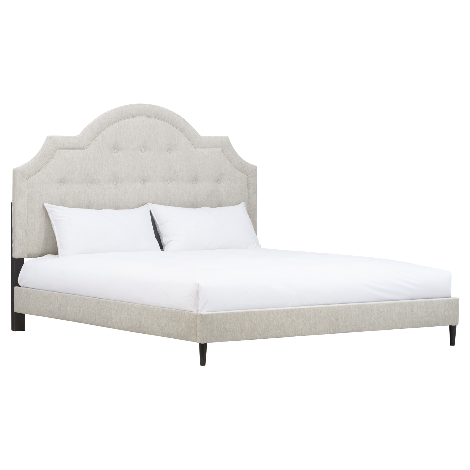 Zest King Beige Upholstered Bed W/Welt