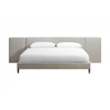 Zest Light Grey King Upholstered Bed W/Wings
