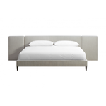 Zest Light Grey King Upholstered Bed W/Wings