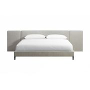 Zest Light Grey King Upholstered Bed W/Wings