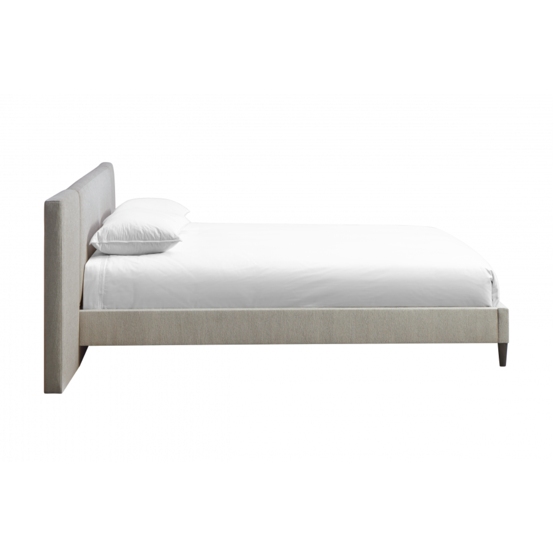 Zest Light Grey King Upholstered Bed W/Wings