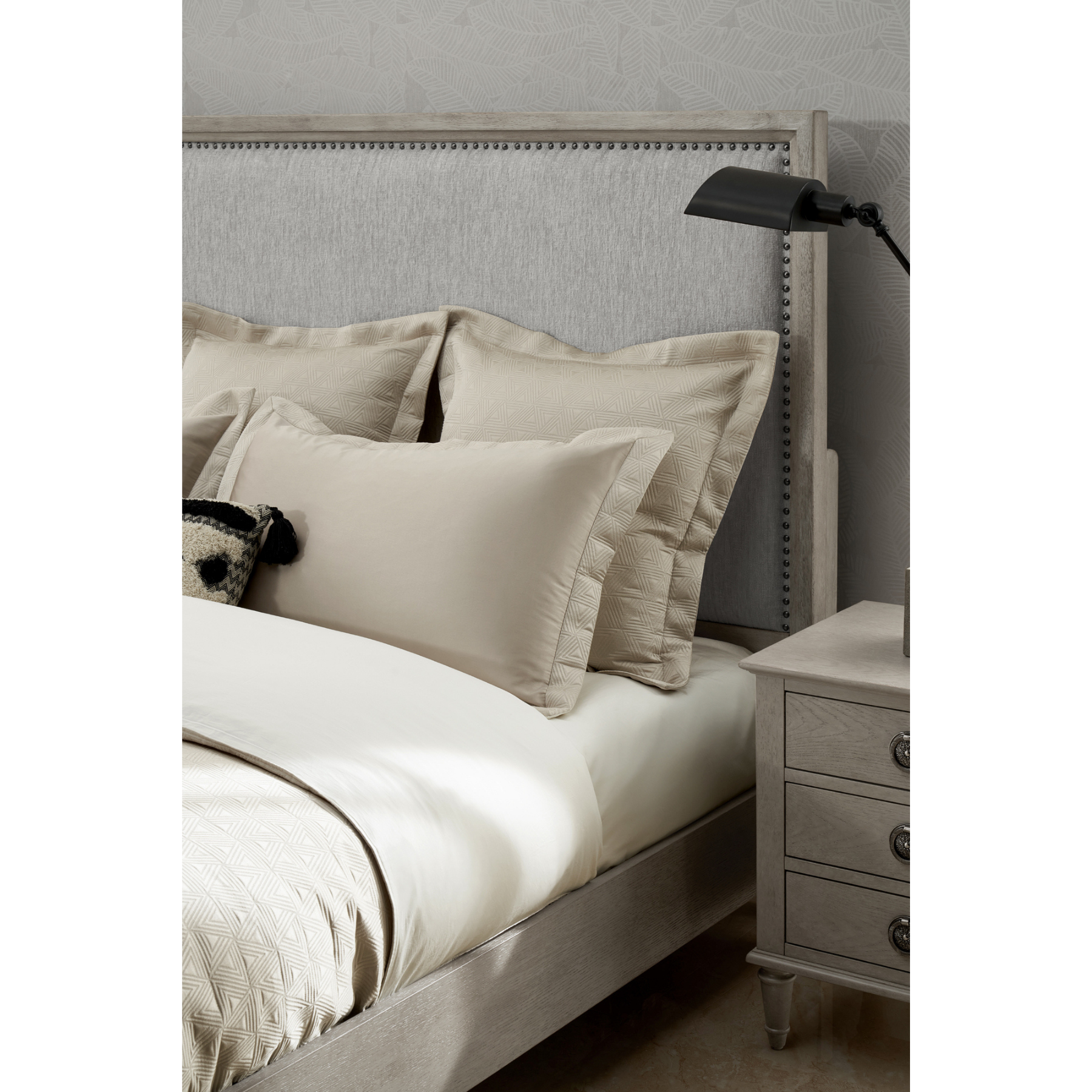Zest Upholstered Bed W/Nailhead Trim
