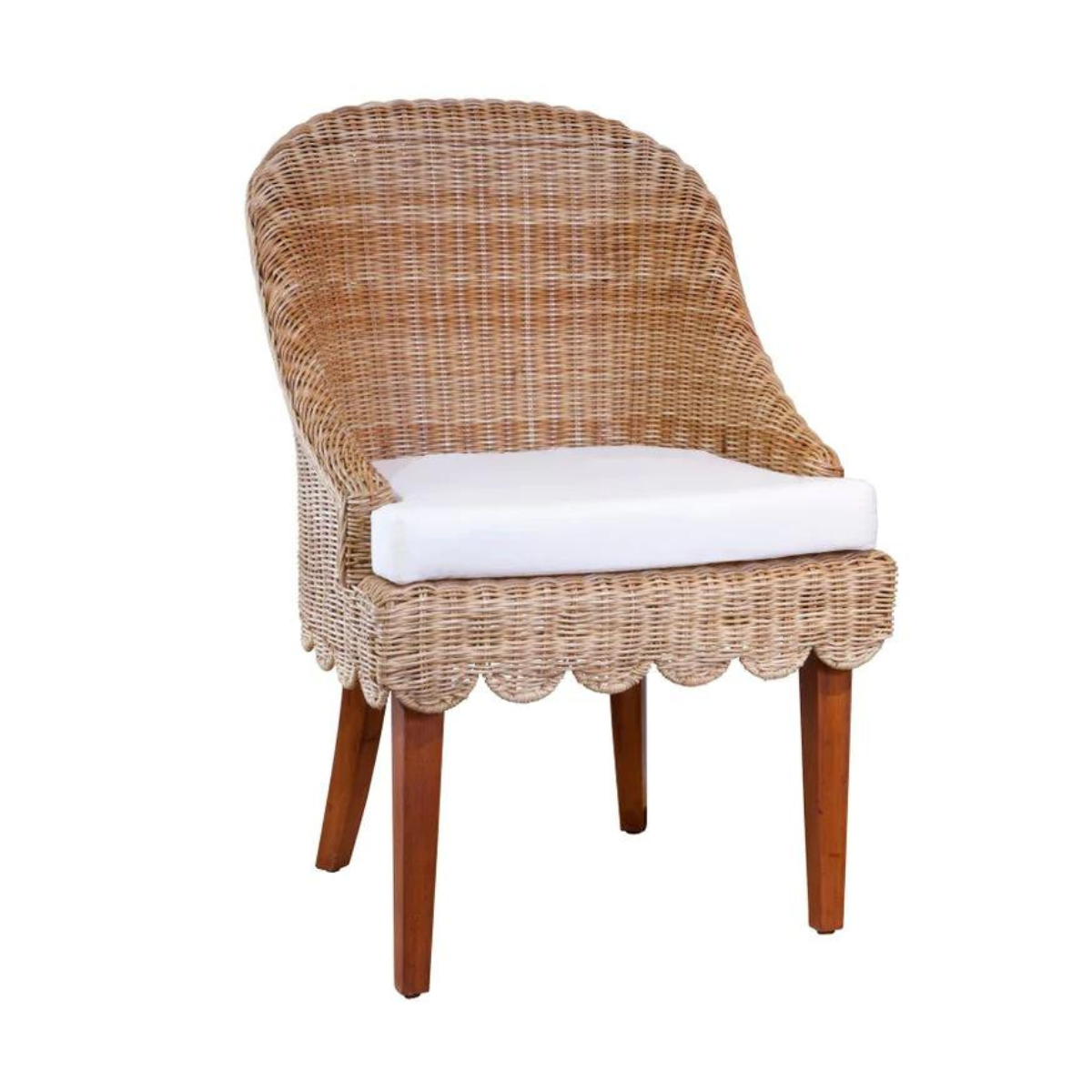 Shoreoak Skirted Wicker Chair