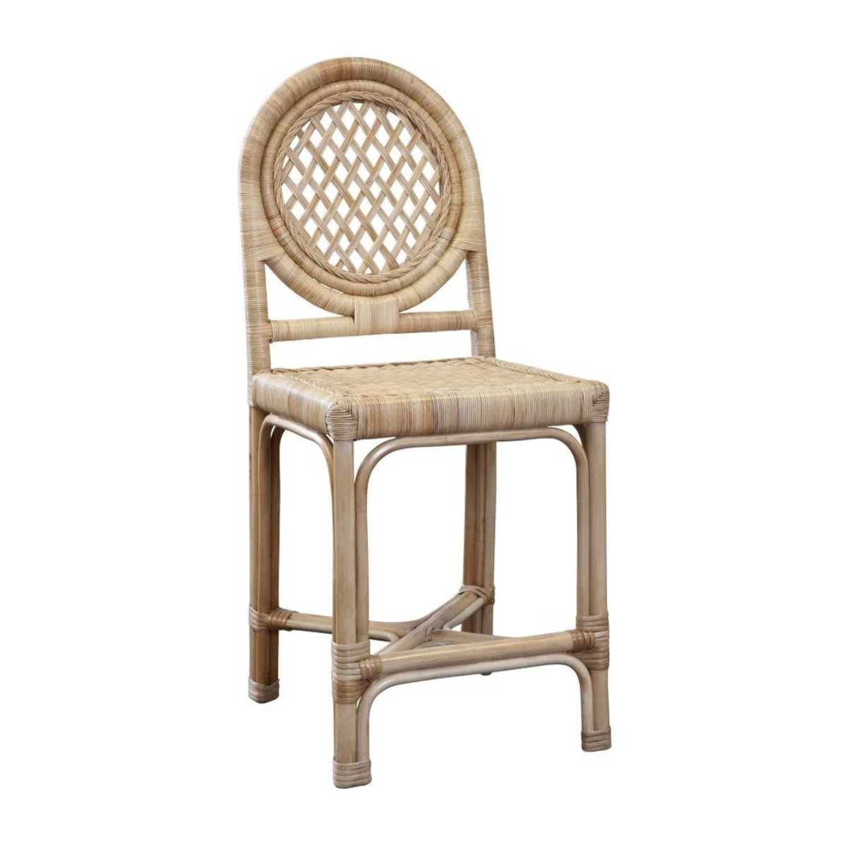 Coastal Lattice Counter Stool